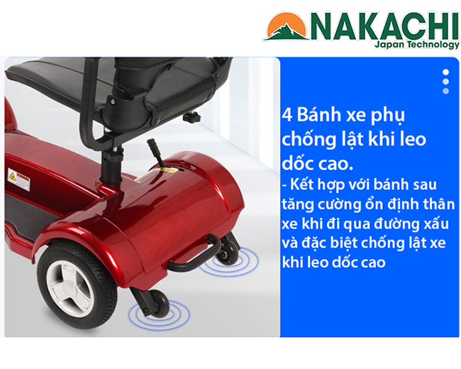 Bánh xe chống lật của dòng xe điện 4 bánh nc-x03